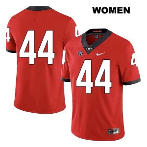 Women's Georgia Bulldogs NCAA #44 Peyton Mercer Nike Stitched Red Legend Authentic No Name College Football Jersey NTU4654NC